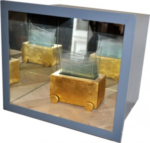 Toast - Steel, leaf gold, mirror, wood - 4500 €